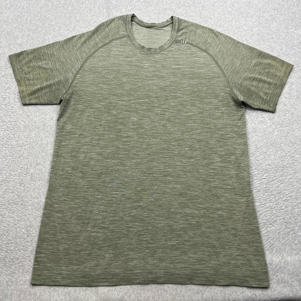 Lululemon Metal Vent Tech Shirt Mens Medium Green Heather Short Sleeve Crew Tee